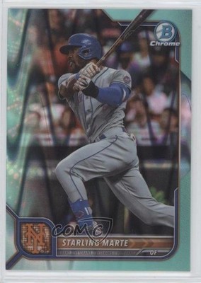 2022 Bowman Chrome Aqua RayWave Refractor 97/199 Starling Marte #97 mp7