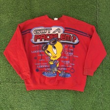 Vintage Looney Tunes Tweety Bird  Got A Problem   Sweatshirt XXL Made In USA 90s