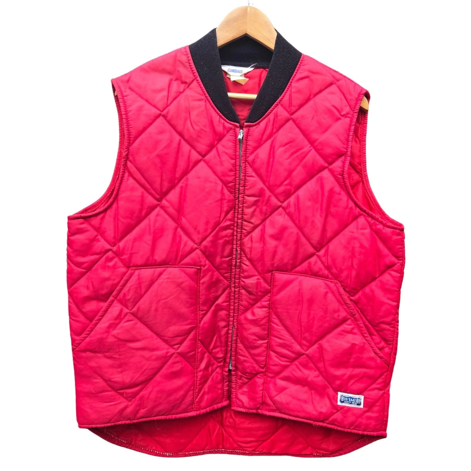 Vintage Gorpcore Trucker Quilted Diamond Stitch Chore Workwear Puffer Vest