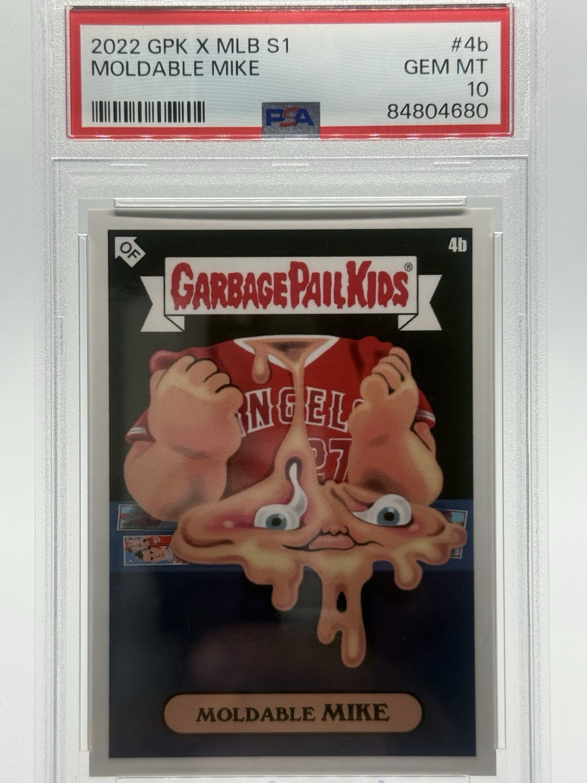 Topps 2022 GPK x MLB S1 Garbage Pail Kids #4b Moldable Mike PSA 10