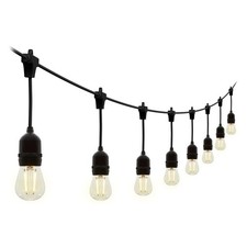 Image of 4lite 20m Outdoor LED Festoon String Lights 22x E27 Warm White IP44 Linkable