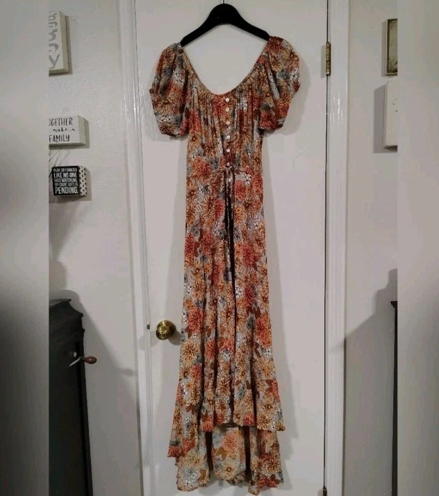 UNDERCOVER Abito Talismano Rhiannon Secret Garden donna piccolo floreale orlo alto basso nuovo con etichette NUOVO!