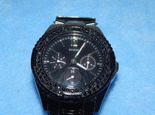 GUESS Water Pro Chronograph Quartz 40mm Black Watch 100m Luminous Hands U13007L1