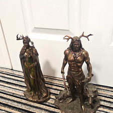 Veronese Design Herne & Elen Of The Ways Statues Pagan