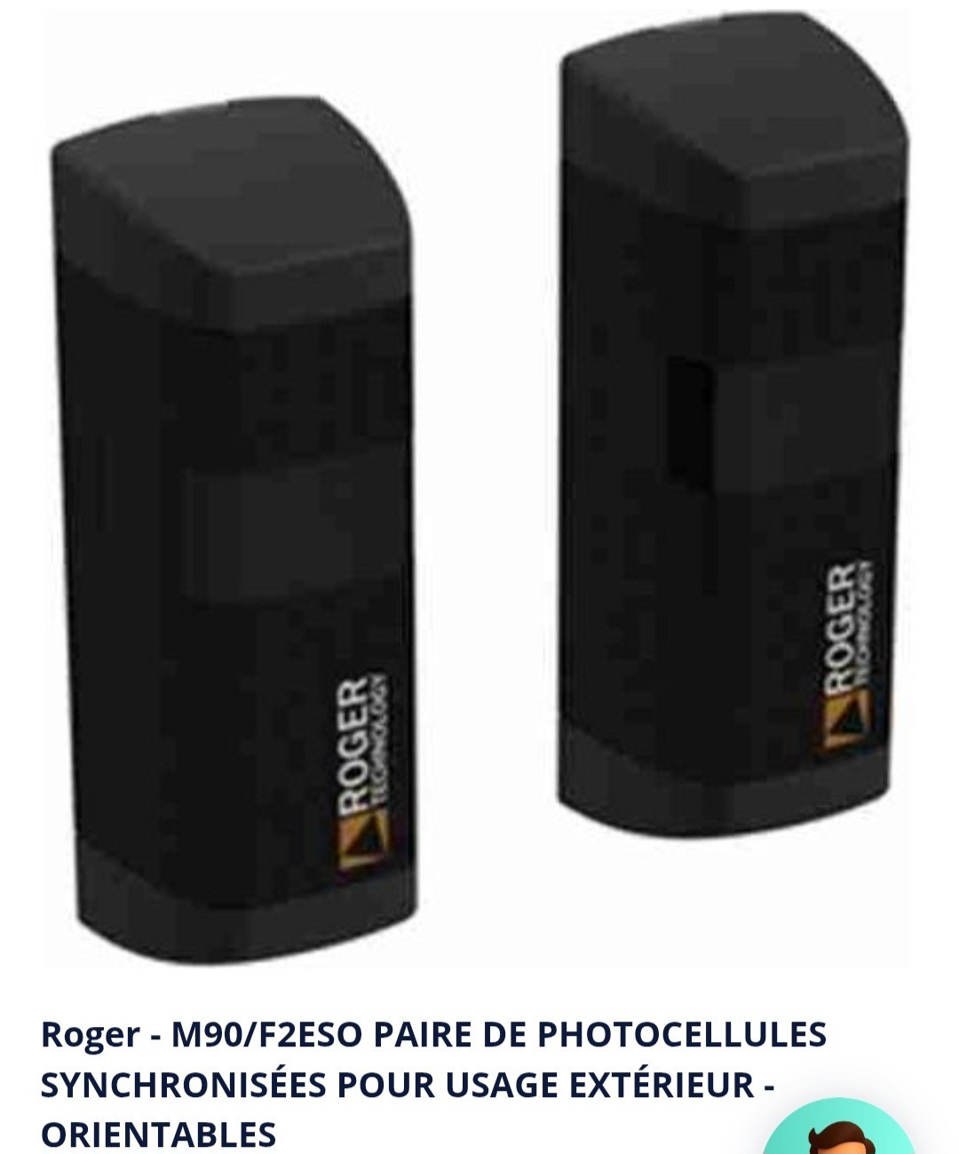 Roger M90/F2ES PAIRE DE CELLULES pour sécurité portail résidentiel