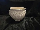 Vintage McCoy Large White Jardiniere Quilted Planter