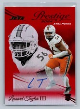 2024 Prestige Leonard Taylor III Xtra Points Signatures Red #/199 Rookie #364