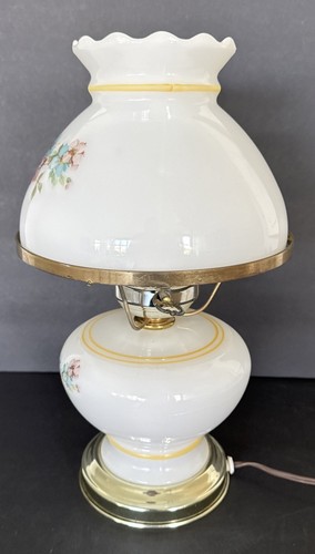 Hurricane Lamp Floral 3 Way Gone With The Wind Hand Painted 14” Tall Vintage - Picture 11 of 21