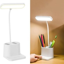 USB LED Desk Light Dimmable Bedside Reading Lamp Rechargeable Touch Control USA