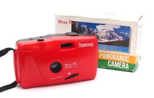 Fotocamera compatta Panorama Wide Pic 35mm rossa, imballata e perfettamente funzionante - Rivenditore UK