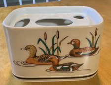 Vintage Nature Ducks Toothbrush Holder Andre Richard Made in Japan Outdoor Decor