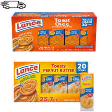 Lance ToastChee  Peanut Butter Sandwich Crackers Variety Pack   40 Count