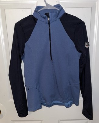 Kerrits Equestrian 1/4 Zip Pullover Women s Size Small Blue
