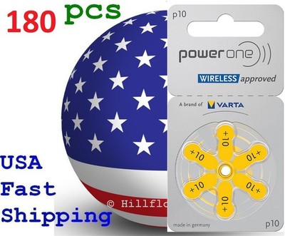 180 pcs p10  10 PR70 PowerOne wireless Card 1.45V Zinc Air Hearing Aid Battery