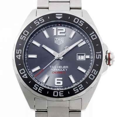Tag Heuer Formula 1 Date Waz2011.Ba0842 Gray Automatic Winding Used