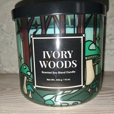 Ulta Beauty Ivory Woods 3-Wick 15 oz Scented Soy Wax Blend Jar Candle NEW