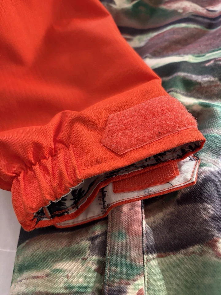 Volcom Youth XS Long Camo Orange Insulated Hooded Ski/Snowboard Jacket - Image 4 of 4