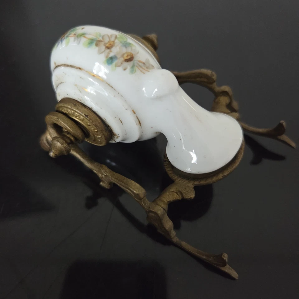 Encrier JL A Bascule Paris Ancien Napoléon III XIXè Porcelaine - Photo 4/4