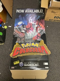 Pokemon Colosseum Nintendo GameCube Store Display Promo Standee Rare TALL Size