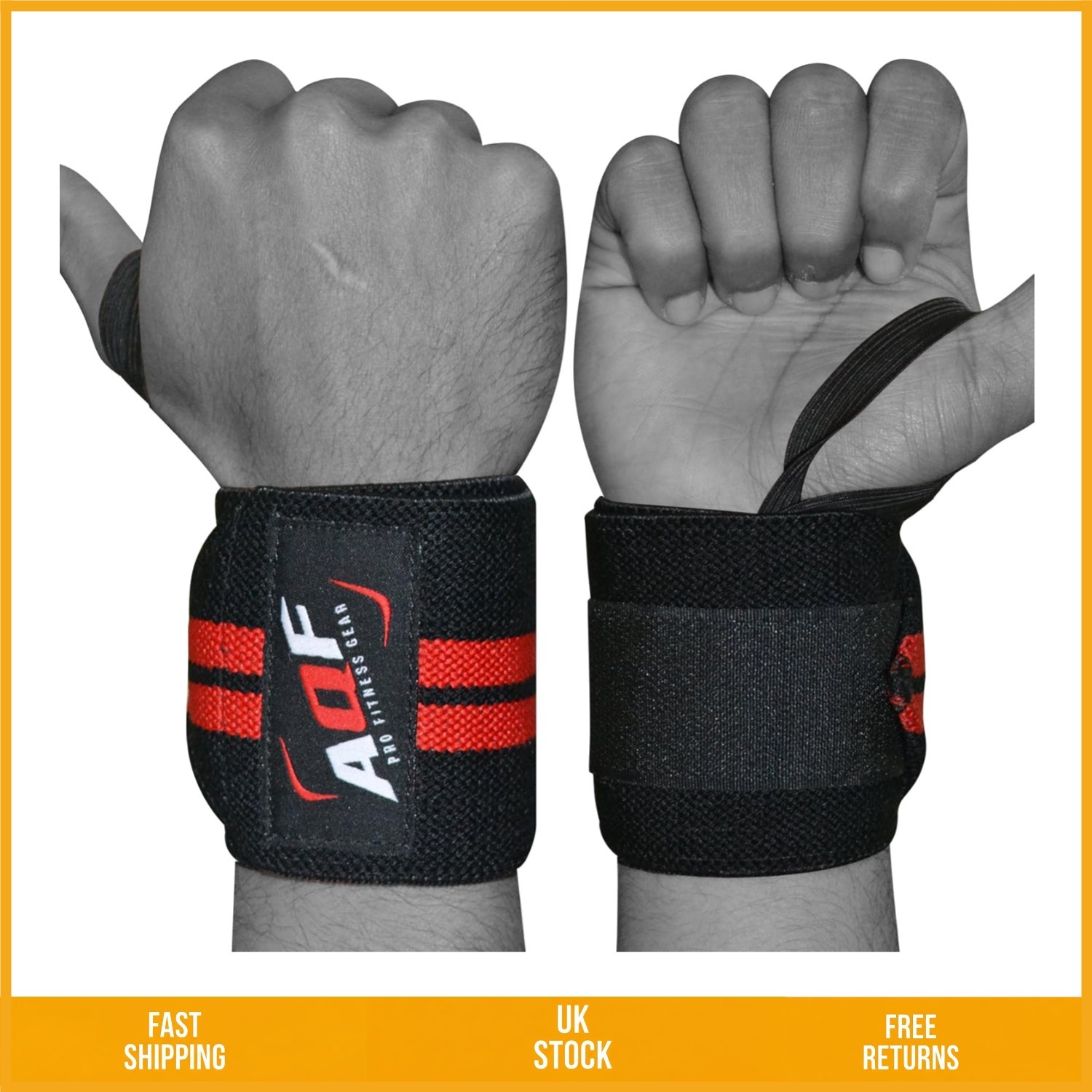 Professional Heavy Duty Gym Training Wrist Support Lifting Wraps Pair