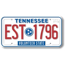 Tennessee State License Plate Magnet by Classic Magnets, 1.9" x 3.8"