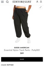 NWT Good American  Essential Track Pant  Plus Sz 4 XXL,36-40W MSRP 89 -Excellent