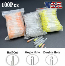 100 Dental Disposable Syringe Tips Endo Irrigation Needle Blunt Tip Double Side