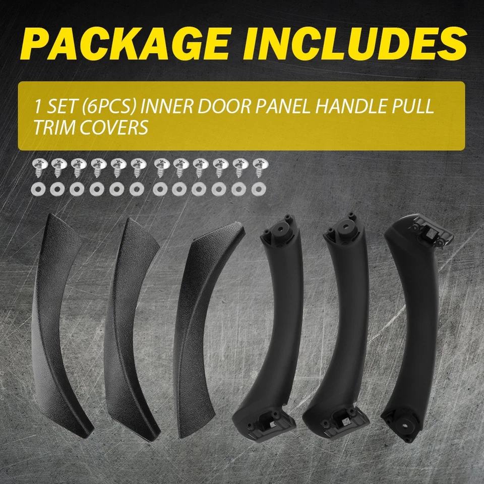 Tirador de la manija de la puerta cubierta del panel interior para BMW E90 E92 323i 325i 328i 6-30X Foto 3 de 4