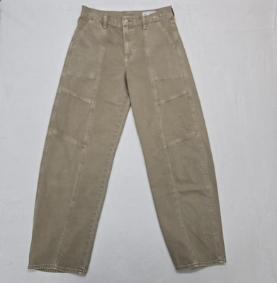 #ad #ad GAP Jeans Women Size 29 8L Act 32x31 Khaki Tan Barrel High Rise 100% Cotton $29.97