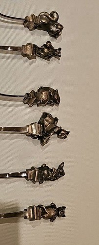 vintage Beatrix Potter Silver Plated Sculpted 12 pc. Spoon Collection free ship - Picture 2 of 24
