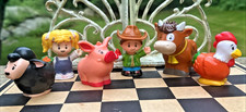 Fisher Price Little People Farm Animals Farmers Figures Lot 6