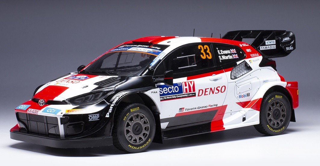 TOYOTA GR Yaris Rally 1 Hybrid miniature IXOMODELS 1/43 voiture de course Finlande