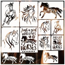 YHSLMH Reusable Horse Large: 11.8 x 8.26 inches, Small: 6 x 5 white