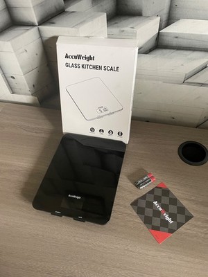 Accuweight 201 Digitale Küchenwaage mit Hartglasplattform - Multifunktion