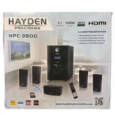 NEW Hayden Pro Cinema HPC-3800 1000 watt Bluetooth HDMI 5.1 Home Theater System