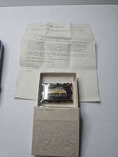 Union Pacific Vintage Yellow Bus Silvertone Belt Buckle