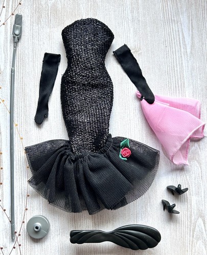 Barbie Solo In The Spotlight 1960's Repro Fitted Flounce Gown & Accessories Set
