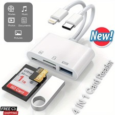 5-in-1 USB3.0 SD/TF Card Reader for iPhone/iPad/Android/PC OTG Adapter plug play