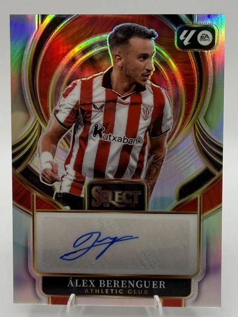 2025-26 Panini Select LALIGA Alex Berenguer Silver Prizm Auto Athletic Club