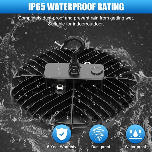 6 Pack 150W UFO LED High Bay Light Shop Factory Warehouse Industrial Fixtures - Picture 6 of 11