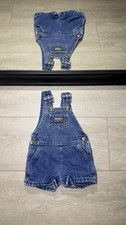 Vtg Oshkosh B'gosh Overalls Shorts Sz 12 months Denim Blue