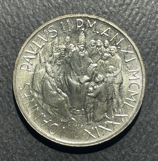 Vatican 1989 1000 Lira Silver Coin: Christifideles Laici Exhortation