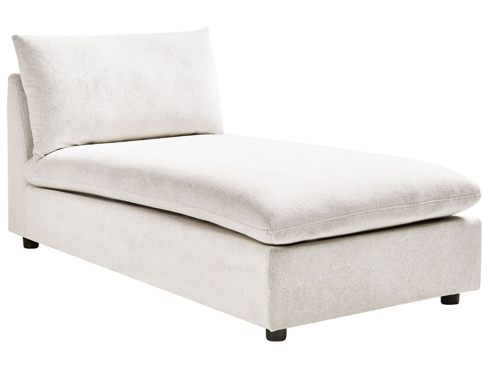 Chaise longue tessuto bianco sporco VIZILLE