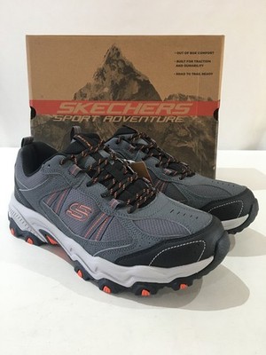 Skechers Stamina At Upper Stitch Sportschuhe Herren Größe 11 anthrazit/orange Turnschuhe