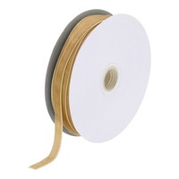 "Samtband Geschenkverpackung 50Yard X 3/8\" Dunkel Khaki Einseitiges Samtbandrolle"