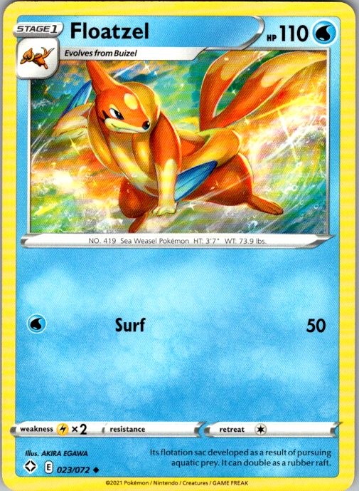 FLOATZEL 023/072 SHINING FATES POKEMON