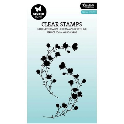 Transparenter Stempel - StudioLight - Floral wreath Blumenkranz Blumengirlande
