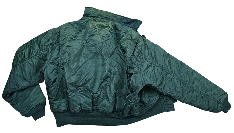 HOT VTG Men's SCHOTT FLYER'S CWU-R BOMBER MILITARY FLIGHT 4P LINED TEAL Jacket L - Image 4 of 4