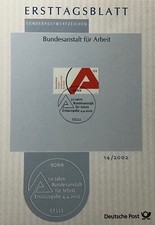 ETB 14/2002 - Mi.Nr. 2249 - 50 Jahre Bundesanstalt f&uuml;r Arbeit - ESST Bonn