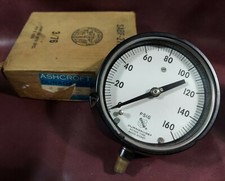 ASHCROFT 4 1/2" DURAGAUGE 0-160 PRESSURE GAUGE. 45. 1279. 1/4" LC